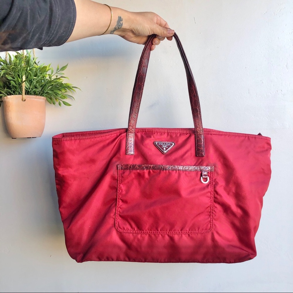 PRADA Large Nylon Tessuto Tote